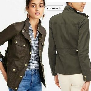 J. Crew resin coated cotton jacket